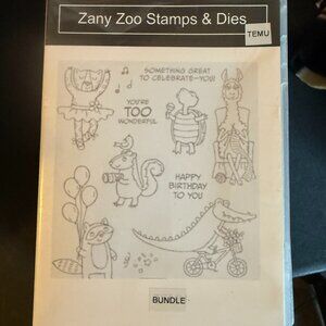 Temu Stamps and Dies Zany Zoo